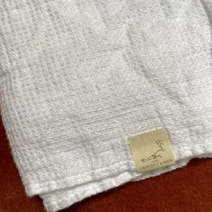 NWOT Not Perfect Linen Waffle Towel
